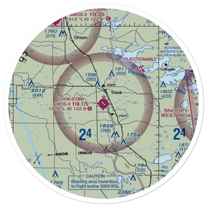 Cook Municipal Airport (CQM) VFR Sectional Sticker (30 mile)