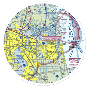 Jacksonville Executive at Craig Airport (CRG) VFR Sectional Sticker (30 mile)