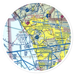 Mc Clellan-Palomar Airport (CRQ) VFR Sectional Sticker (30 mile)
