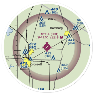 Z M Jack Stell Field (CRT) VFR Sectional Sticker (20 mile)