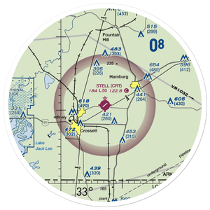 Z M Jack Stell Field (CRT) VFR Sectional Sticker (30 mile)