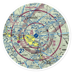 Yeager Airport (CRW) VFR Sectional Sticker (30 mile)