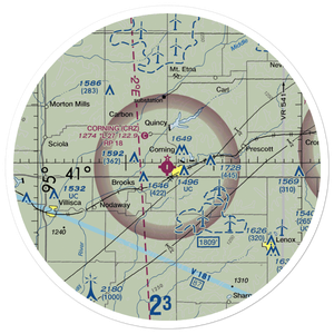 Corning Municipal Airport (CRZ) VFR Sectional Sticker (30 mile)