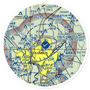 Columbus Metropolitan Airport (CSG) VFR Sectional Sticker (20 mile)