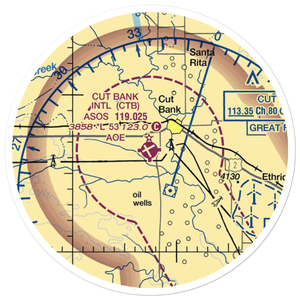 Cut Bank International Airport (CTB) VFR Sectional Sticker (20 mile)