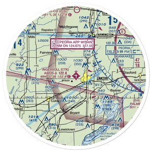 Ingersoll Airport (CTK) VFR Sectional Sticker (30 mile)