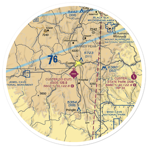 Custer County Airport (CUT) VFR Sectional Sticker (30 mile)