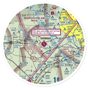 Castroville Municipal Airport (CVB) VFR Sectional Sticker (30 mile)