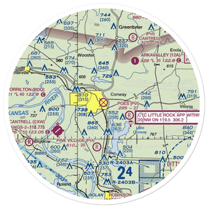 Dennis F Cantrell Field (CWS) VFR Sectional Sticker (30 mile)