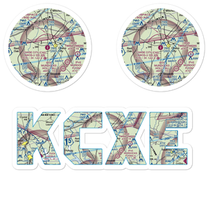 Chase City Municipal Airport (CXE) VFR Sectional Sticker Pack