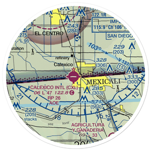 Calexico International Airport (CXL) VFR Sectional Sticker (20 mile)