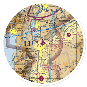 Carson Airport (CXP) VFR Sectional Sticker (30 mile)