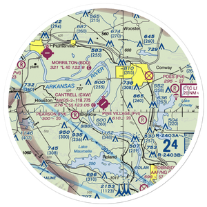 Cantrell Field Airport (CXW) VFR Sectional Sticker (30 mile)