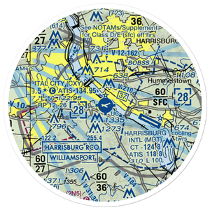 Capital City Airport (CXY) VFR Sectional Sticker (20 mile)