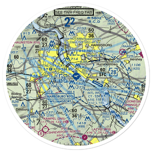 Capital City Airport (CXY) VFR Sectional Sticker (30 mile)