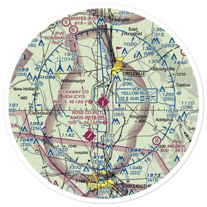 Pickaway County Memorial Airport (CYO) VFR Sectional Sticker (30 mile)