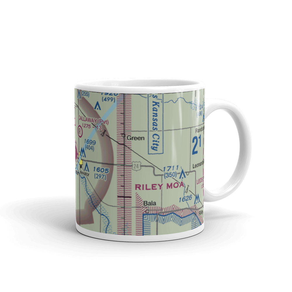 Clay Center Municipal Airport (CYW) VFR Sectional  Mug 