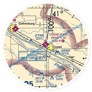 Cozad Municipal Airport (CZD) VFR Sectional Sticker (20 mile)
