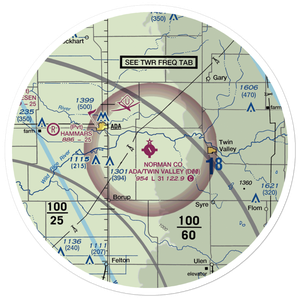 Norman County/Ada/Twin Valley Airport (D00) VFR Sectional Sticker (30 mile)