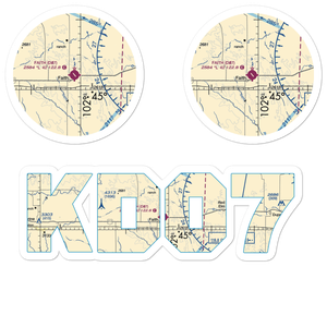 Faith Municipal Airport (D07) VFR Sectional Sticker Pack