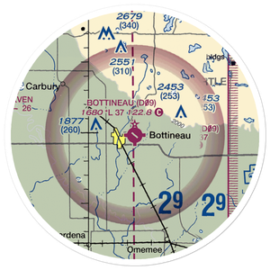 Bottineau Municipal Airport (D09) VFR Sectional Sticker (20 mile)