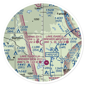 Ojibwa Airpark (D11) VFR Sectional Sticker (20 mile)