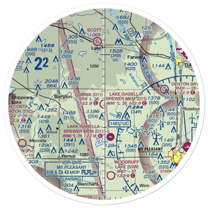 Ojibwa Airpark (D11) VFR Sectional Sticker (30 mile)