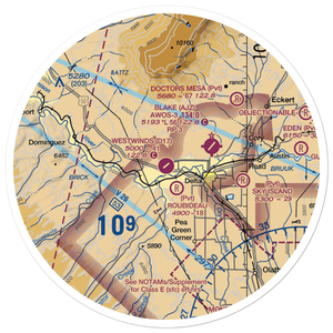 Westwinds Airport (D17) VFR Sectional Sticker (30 mile)