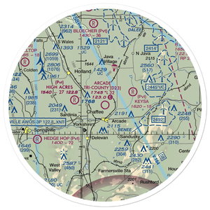 Arcade Tri County Airport (D23) VFR Sectional Sticker (30 mile)