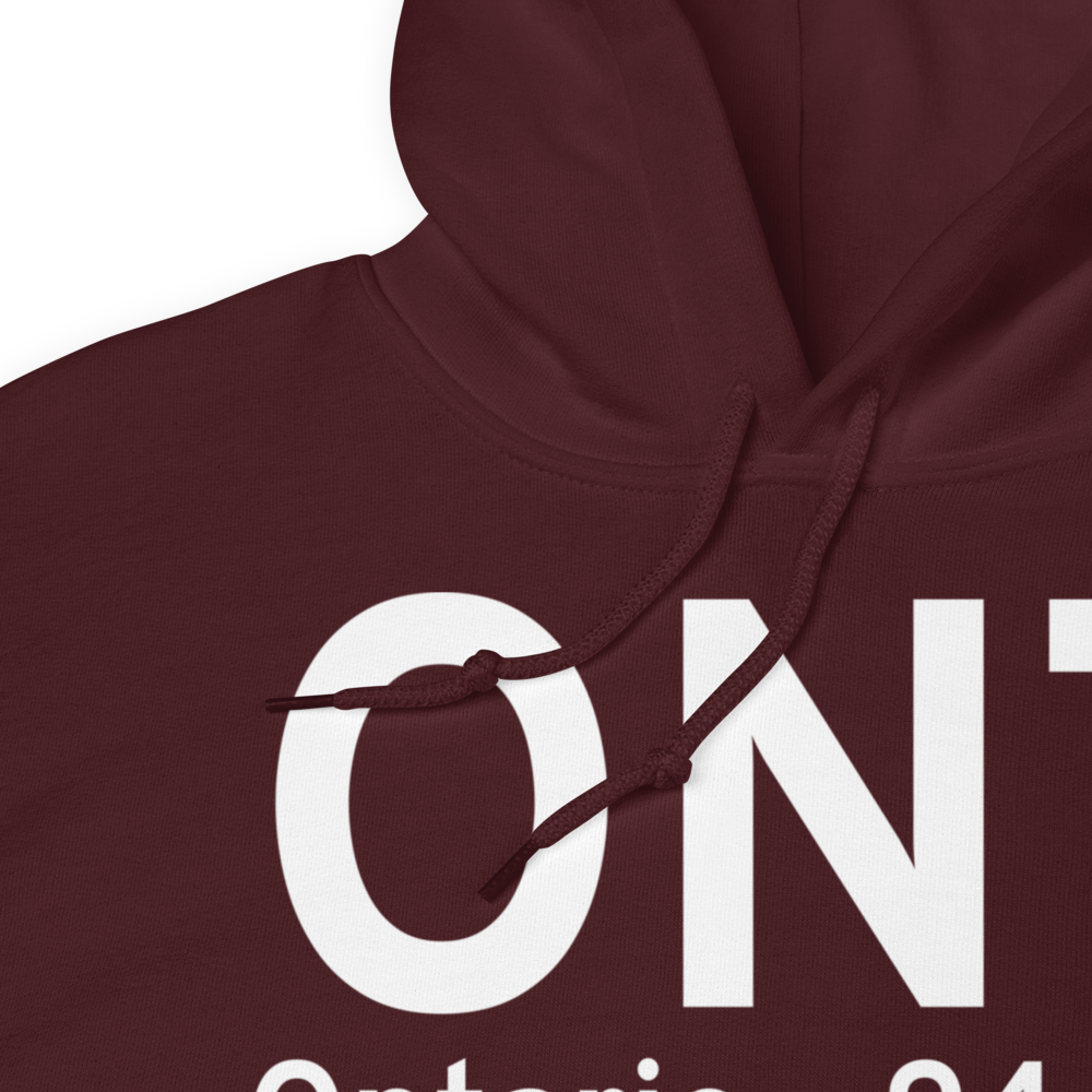 Ontario (KONT) Airport Hoodie Sweatshirt 