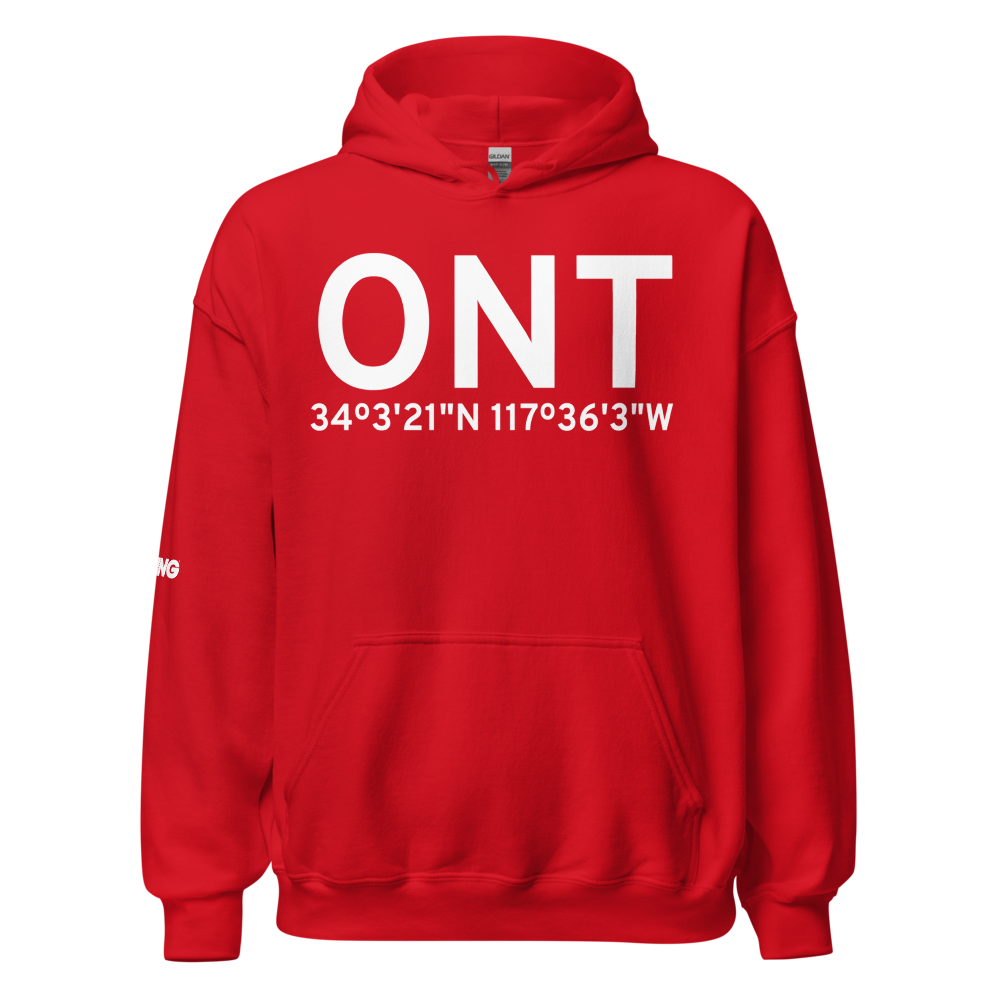 Ontario (KONT) Airport Hoodie Sweatshirt 
