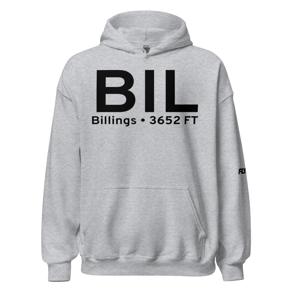 Billings (KBIL) Airport Hoodie Sweatshirt 