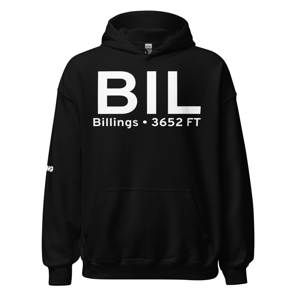 Billings (KBIL) Airport Hoodie Sweatshirt 
