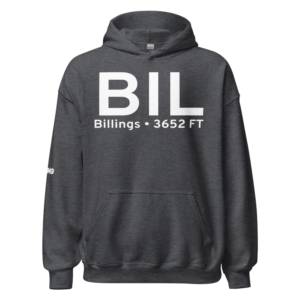 Billings (KBIL) Airport Hoodie Sweatshirt 