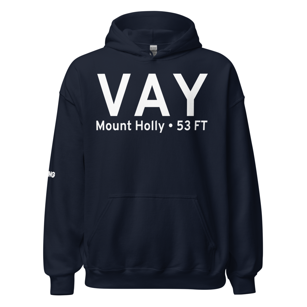 Mount Holly (KVAY) Airport Hoodie Sweatshirt 