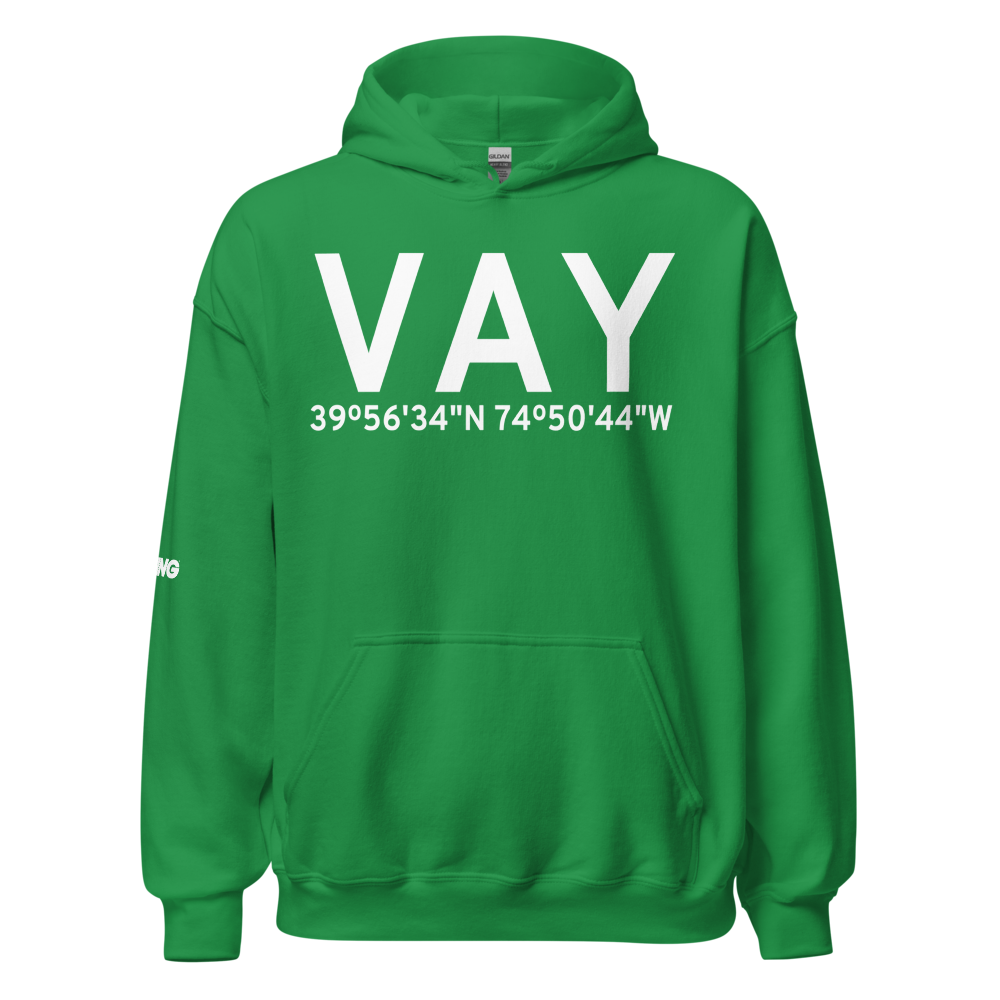Mount Holly (KVAY) Airport Hoodie Sweatshirt 