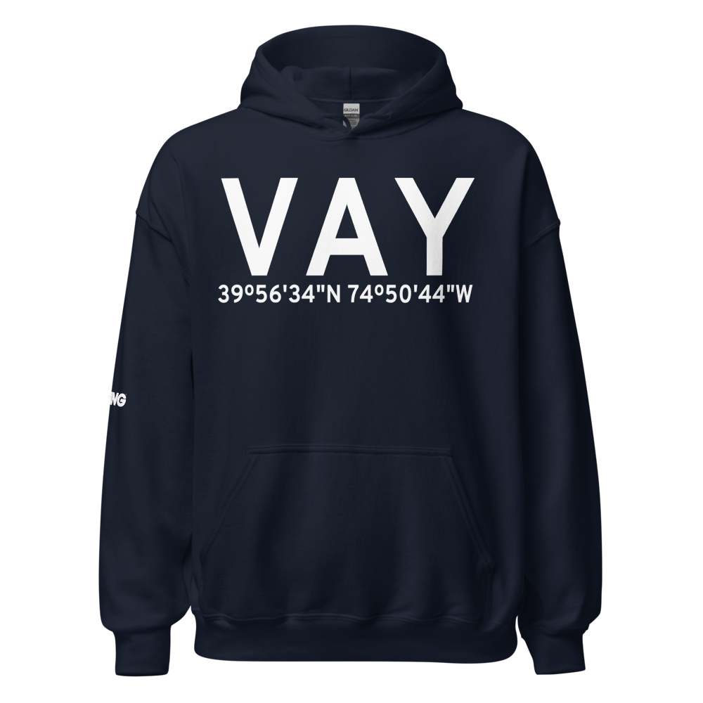 Mount Holly (KVAY) Airport Hoodie Sweatshirt 