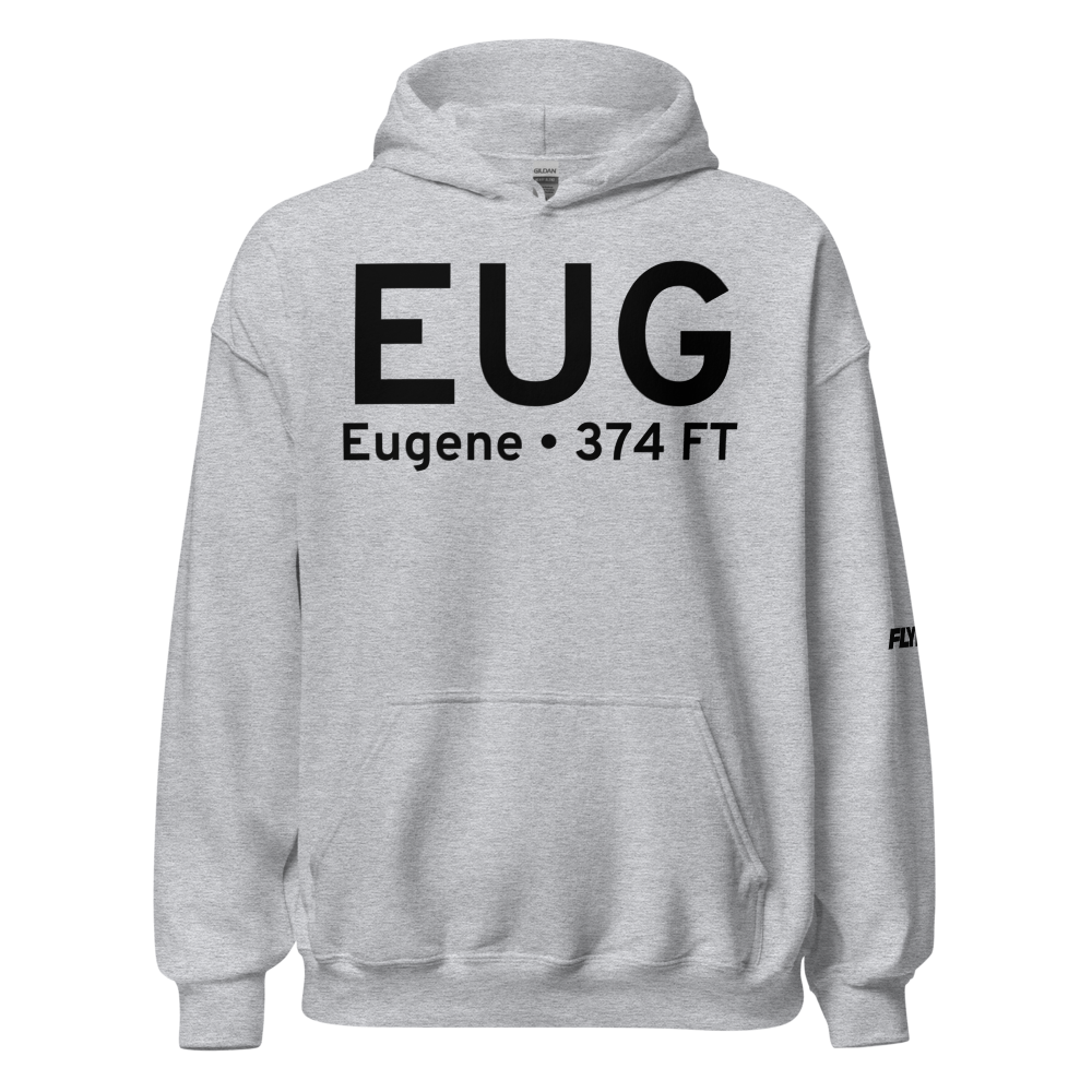 Eugene (KEUG) Airport Hoodie Sweatshirt 
