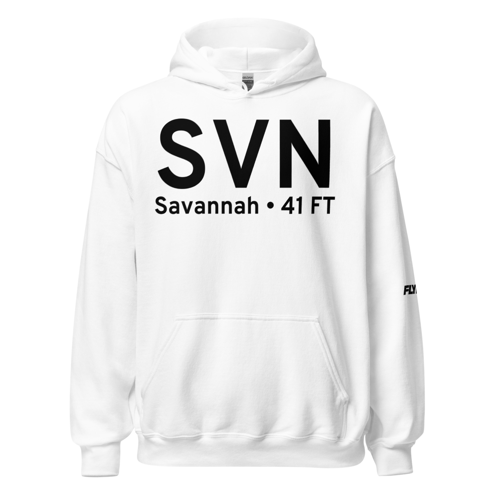 Savannah (KSVN) Airport Hoodie Sweatshirt 