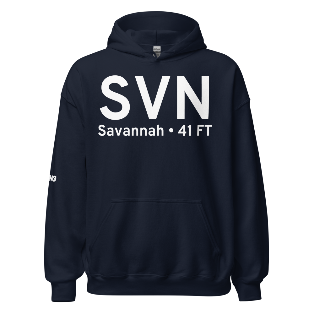 Savannah (KSVN) Airport Hoodie Sweatshirt 