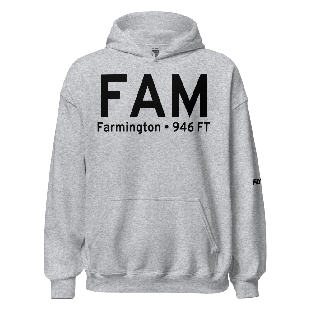 Farmington (KFAM) Airport Hoodie Sweatshirt 