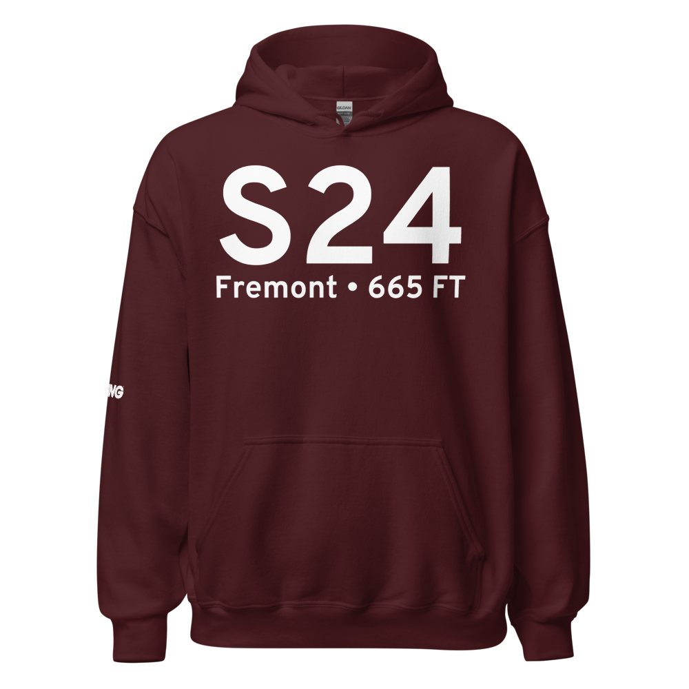 Fremont (KS24) Airport Hoodie Sweatshirt 