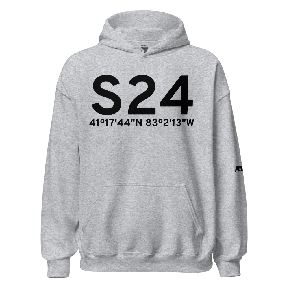 Fremont (KS24) Airport Hoodie Sweatshirt 