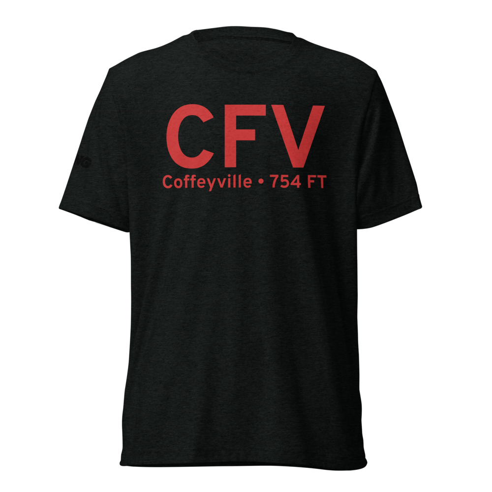 Coffeyville (KCFV) Airport Tri-blend T-Shirt 