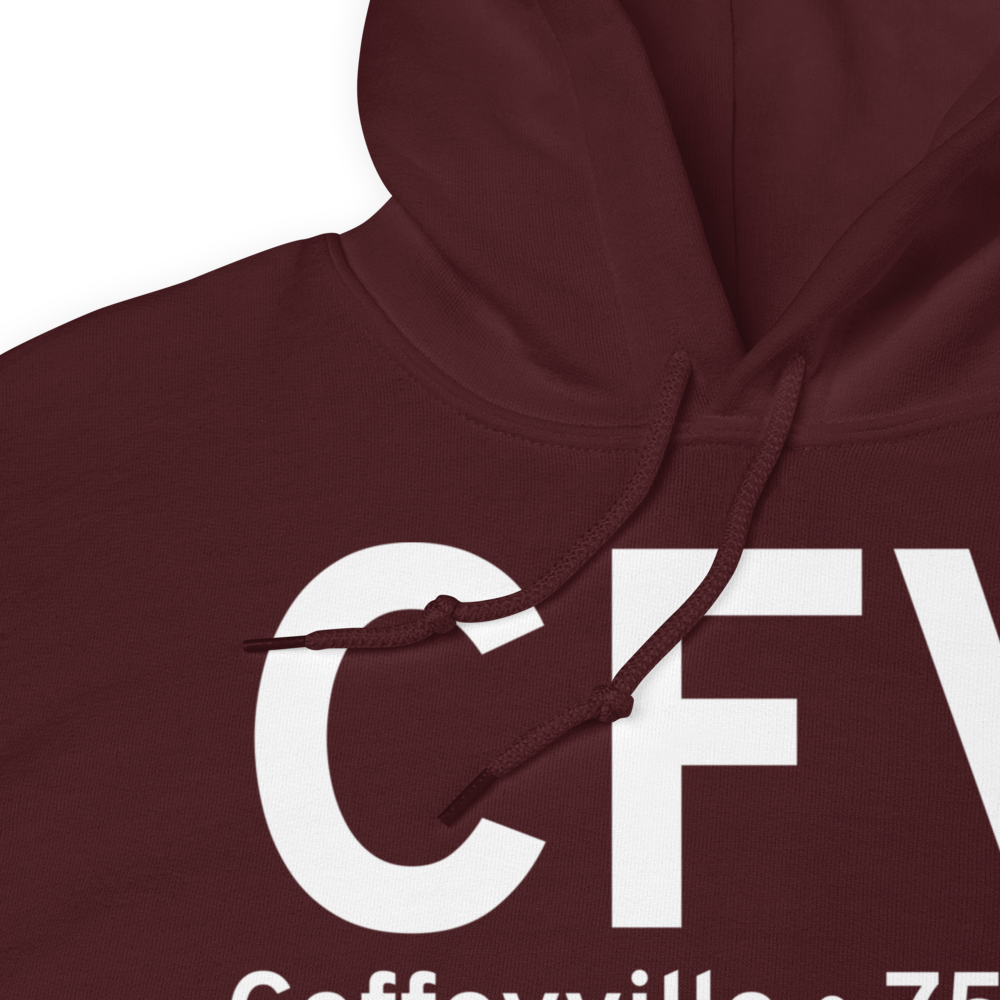 Coffeyville (KCFV) Airport Hoodie Sweatshirt 