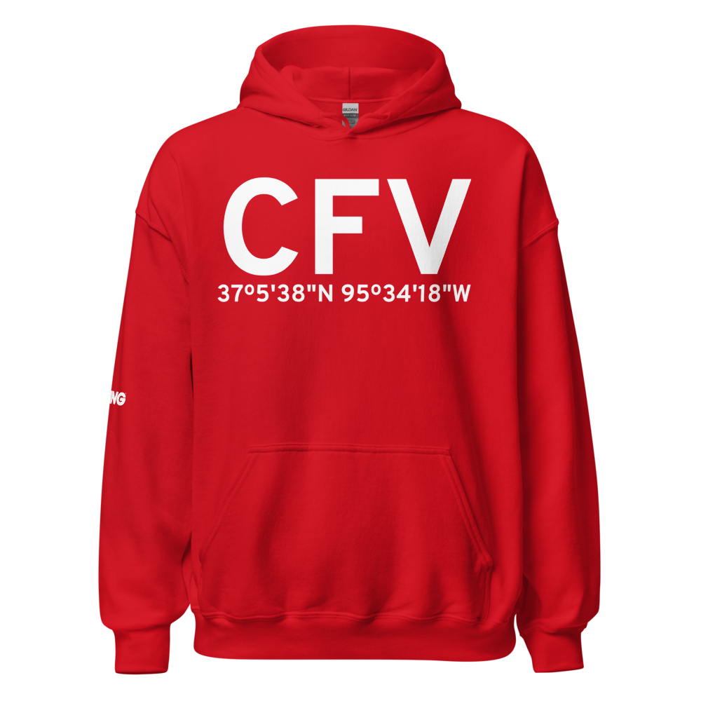 Coffeyville (KCFV) Airport Hoodie Sweatshirt 