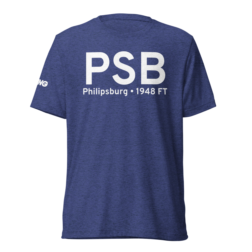 Philipsburg (KPSB) Airport Tri-blend T-Shirt 