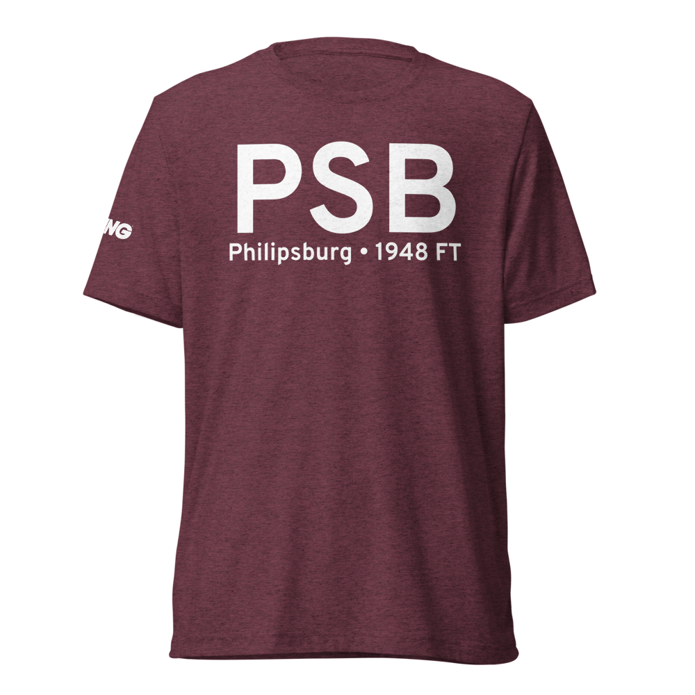 Philipsburg (KPSB) Airport Tri-blend T-Shirt 