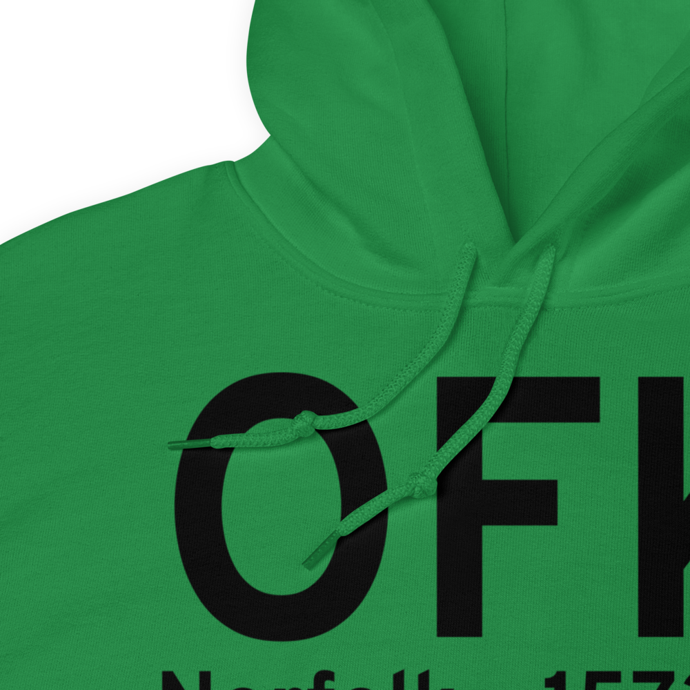 Norfolk (KOFK) Airport Hoodie Sweatshirt 