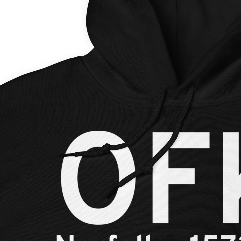 Norfolk (KOFK) Airport Hoodie Sweatshirt 